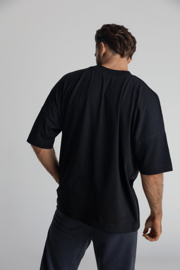 T-shirt męski oversize TRUTH - czarny 2