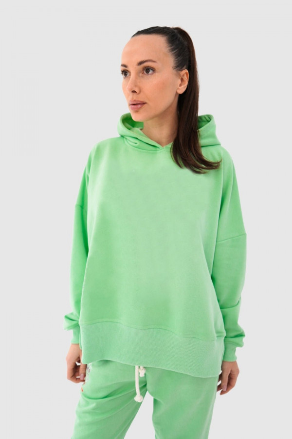 Bluza damska kaptur - pistacja 1