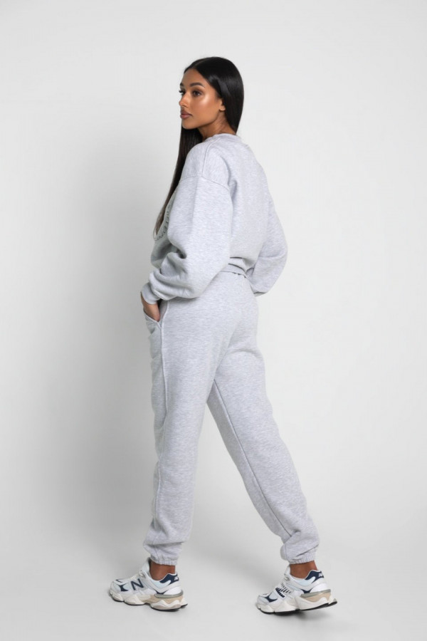 Spodnie dresowe joggery damskie - szary 3