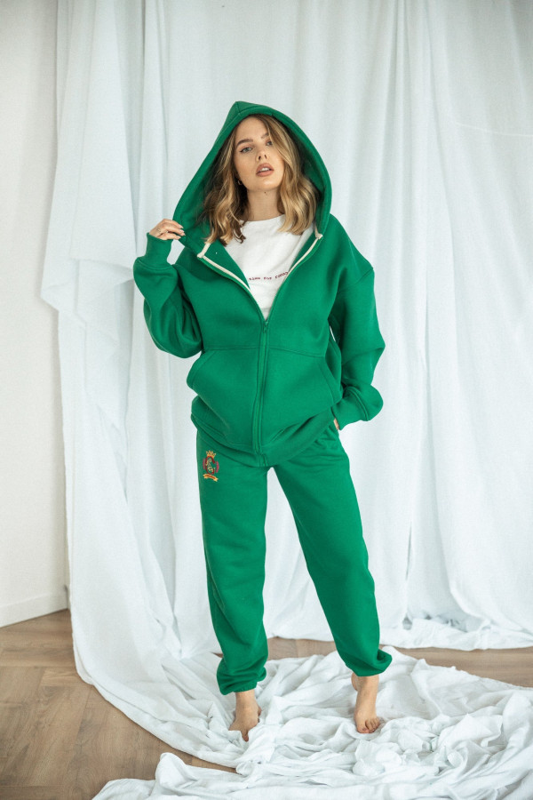 Spodnie dresowe damskie PUMPY SNAKE - zielony 3