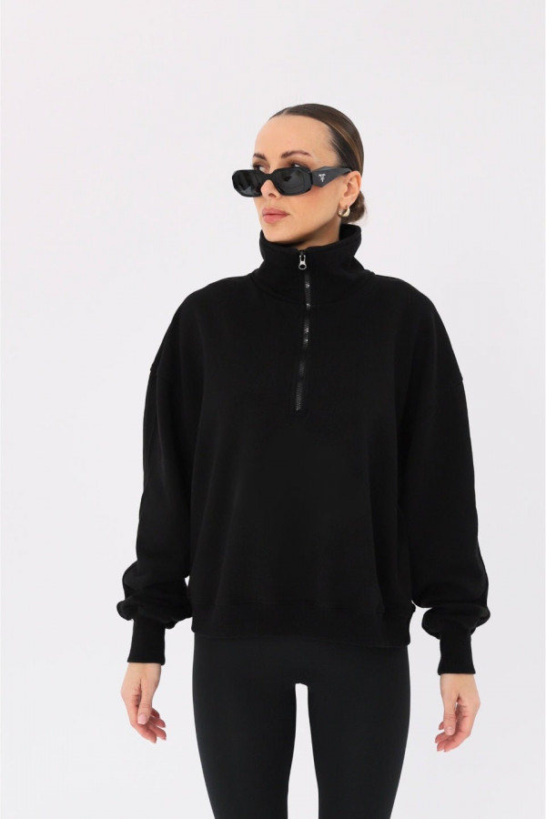 Bluza damska POLO - czarny 4