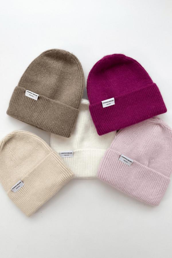 Czapka wełniana BEANIE - ecru 4