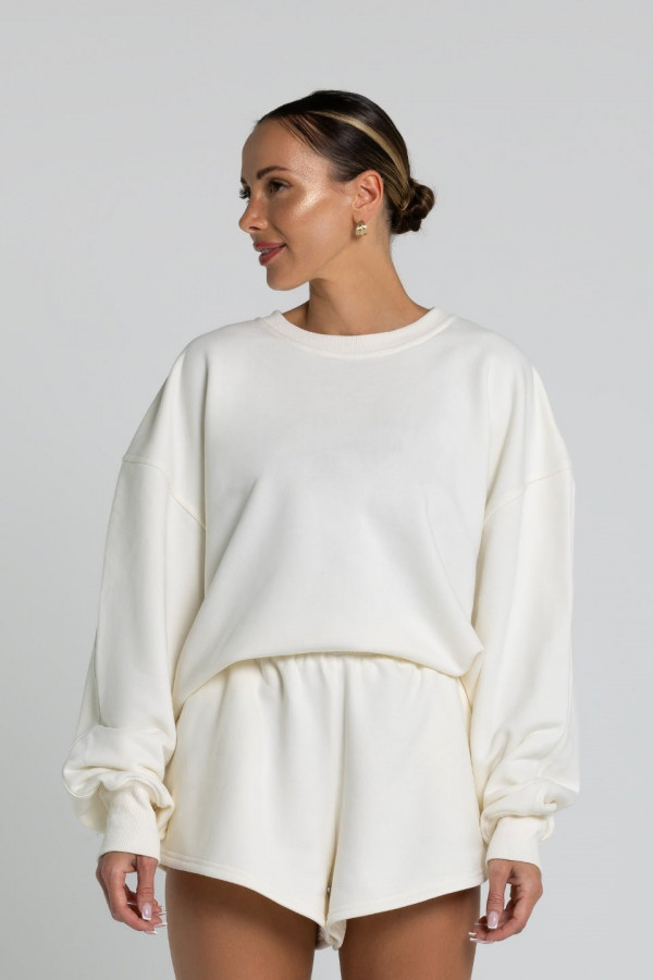 Bluza damska oversize - ecru