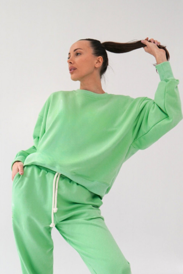 Bluza damska oversize - pistacja