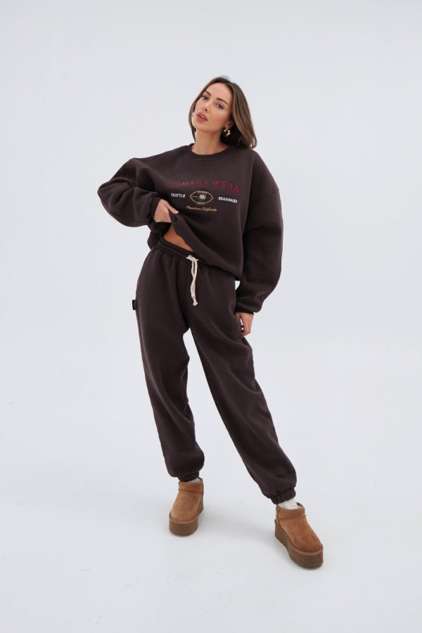 Bluza oversize CHOCOLATE CALIFORNIA - brązowa 5