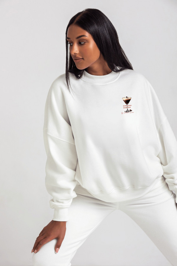 Bluza damska oversize ESPRESSO MARTINI - biały 3