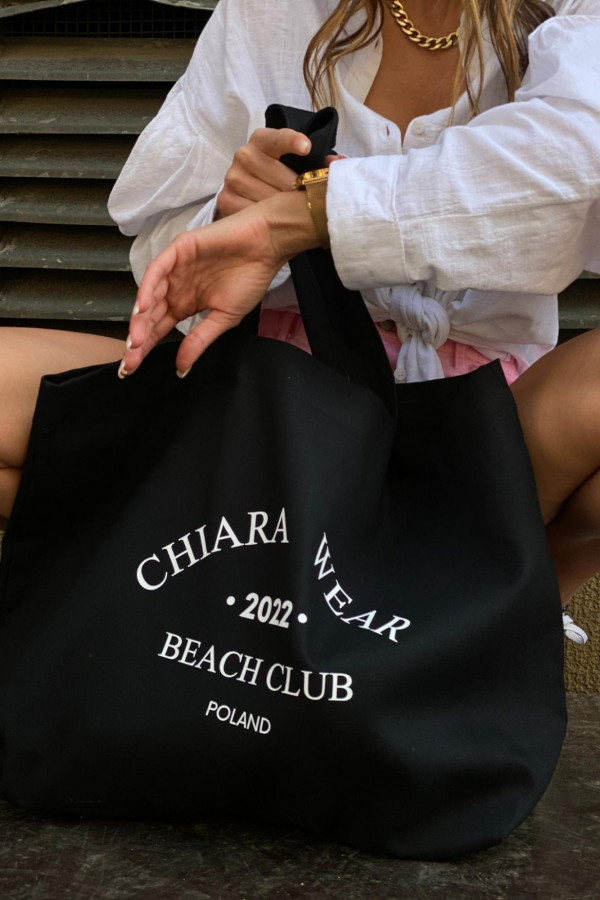 Torba TOTE plażowa BEACH CLUB - czarny