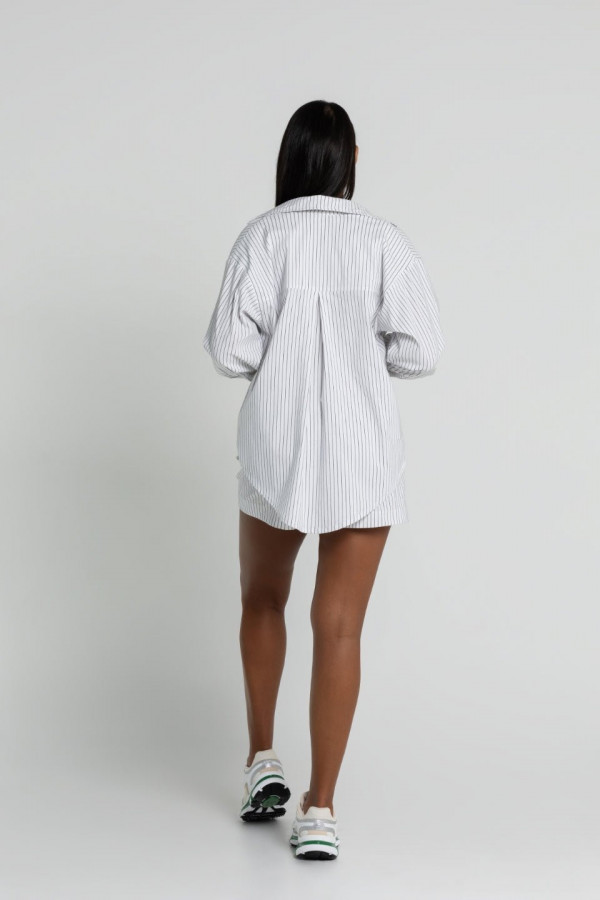 Koszula damska PAJAMAS - biały w paski 5