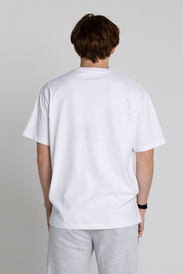 T-shirt bawełna z recyklingu oversize - biały 5