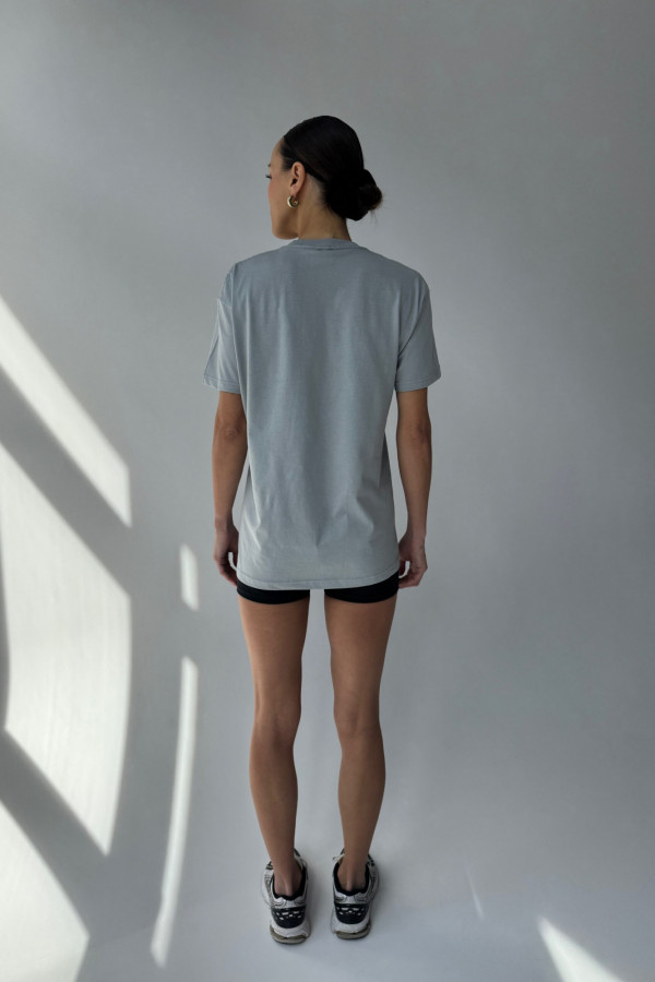 T-shirt bawełniany oversize CHIARA - szary 6
