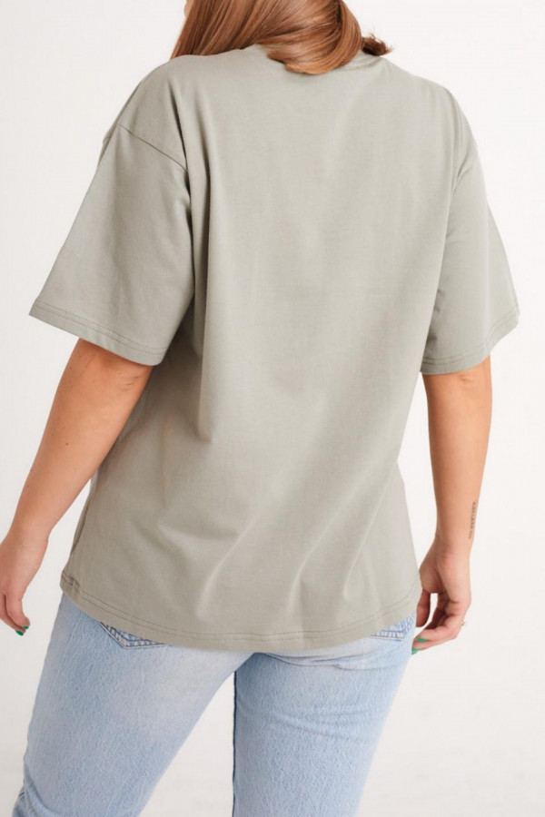 T-shirt oversize OLIVE - oliwkowy 2
