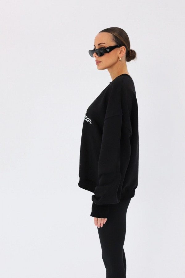 Bluza damska oversize ROSE - czarny 2