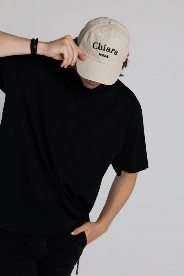 T-shirt bawełna z recyklingu oversize - czarny 2