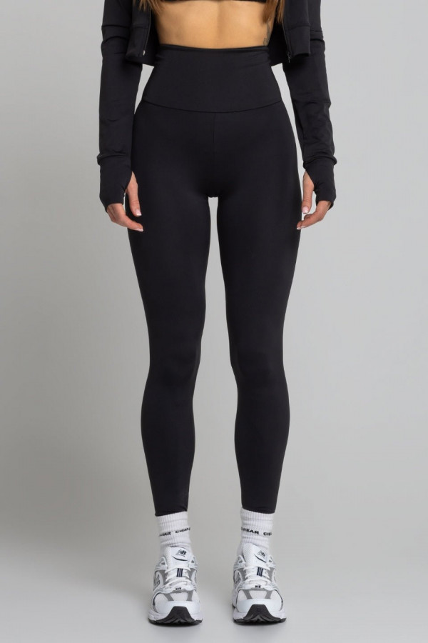 2GATUNEK Legginsy HIGH wysoki stan - czarny