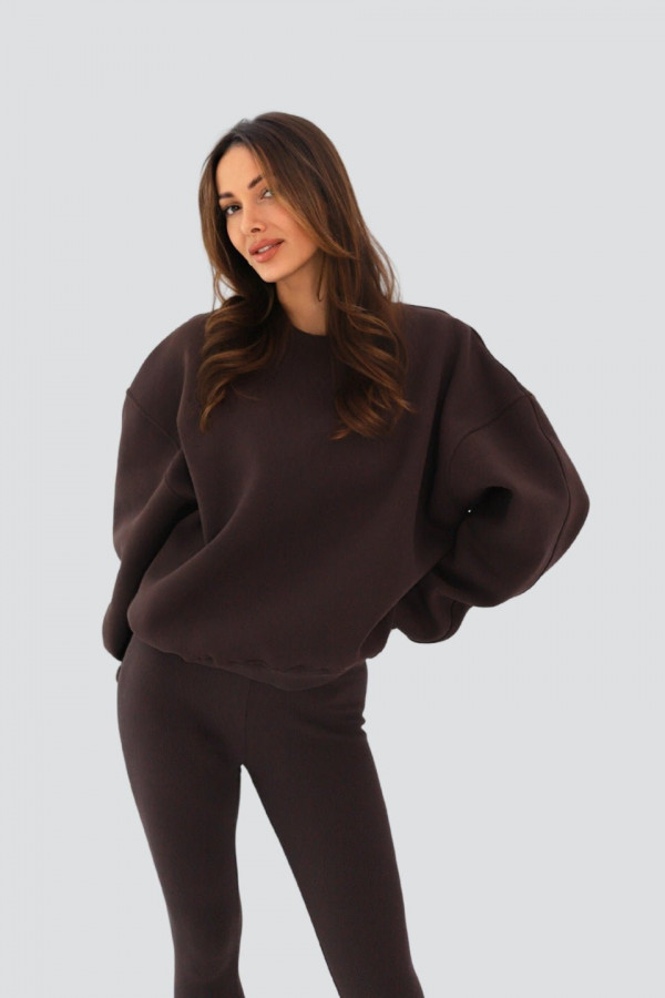 Bluza oversize CHOCOLATE - brązowa