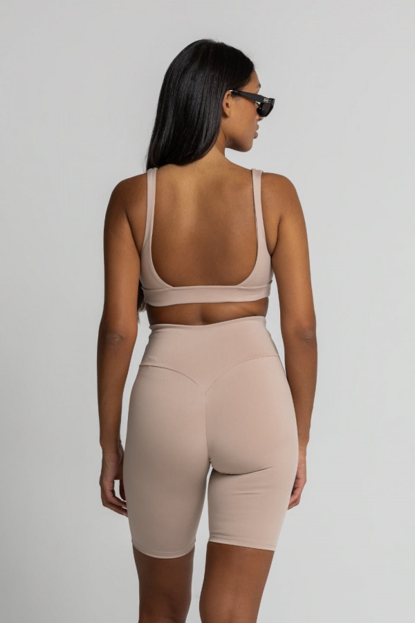 Top FREEDOM v-neck z głębokim dekoltem - beżowy 4