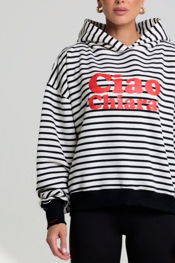 Bluza damska hoodie CIAO CHIARA - paski
