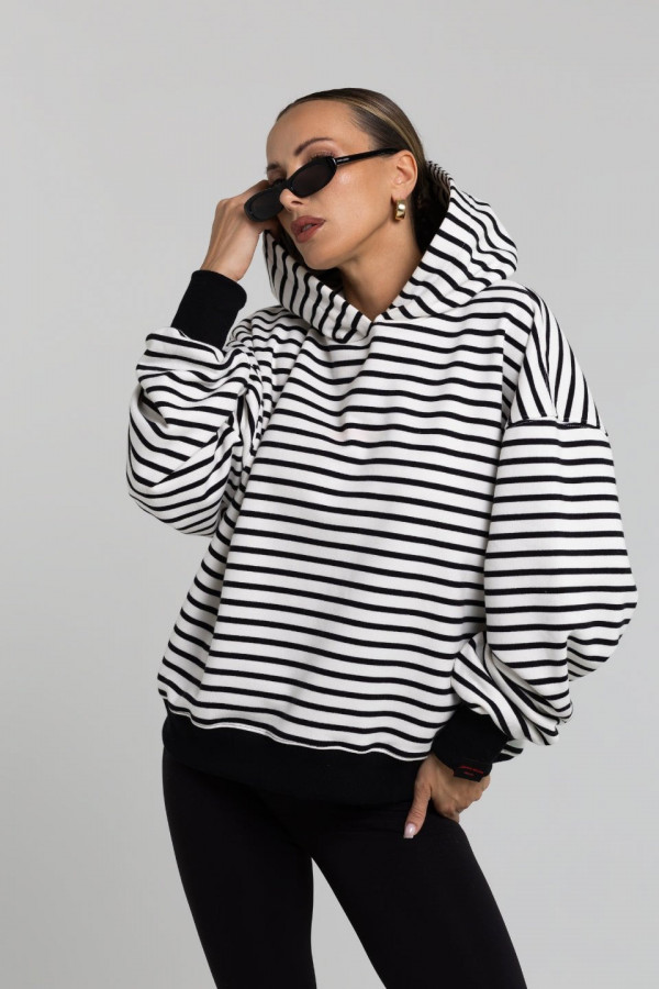 Bluza damska hoodie STRIPES - paski