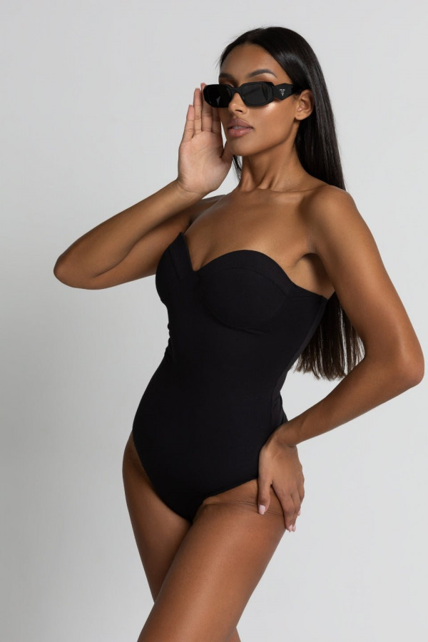 Body gorsetowe SKIN - czarny