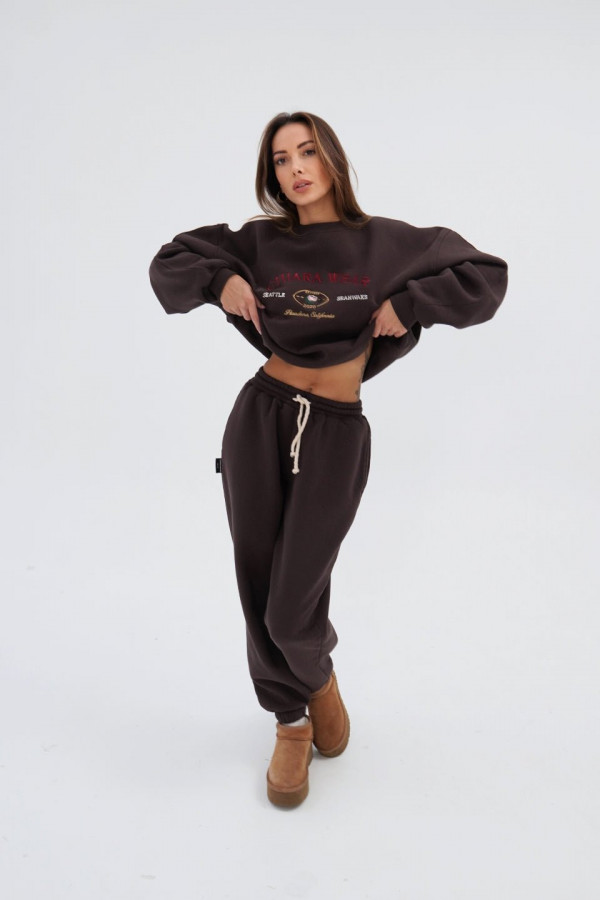 Bluza oversize CHOCOLATE CALIFORNIA - brązowa 4