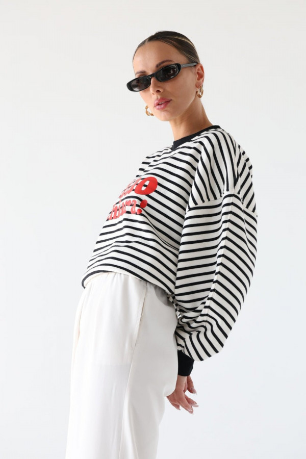 Bluza oversize CIAO CHIARA - paski 6