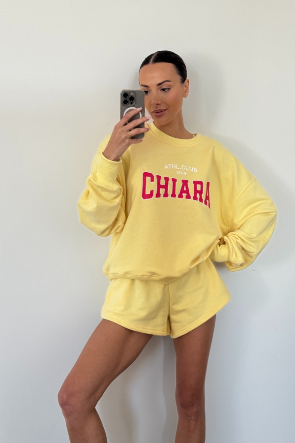 Bluza damska oversize CHIARA - żółty 2