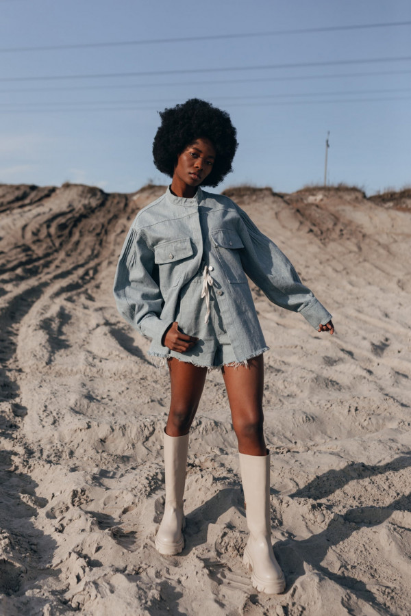 Szorty jeansowe DENIM - niebieski 1