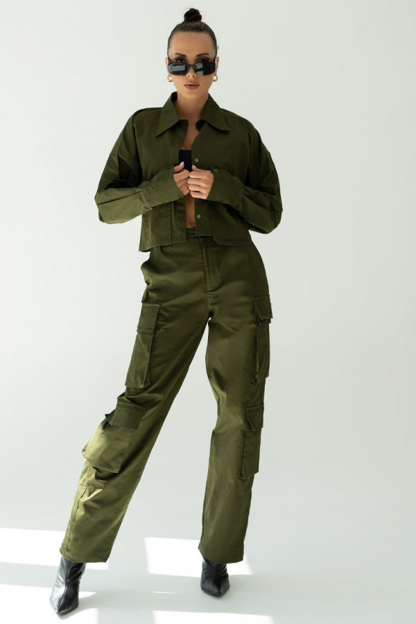 Krótka koszula wierzchnia CARGO - khaki
