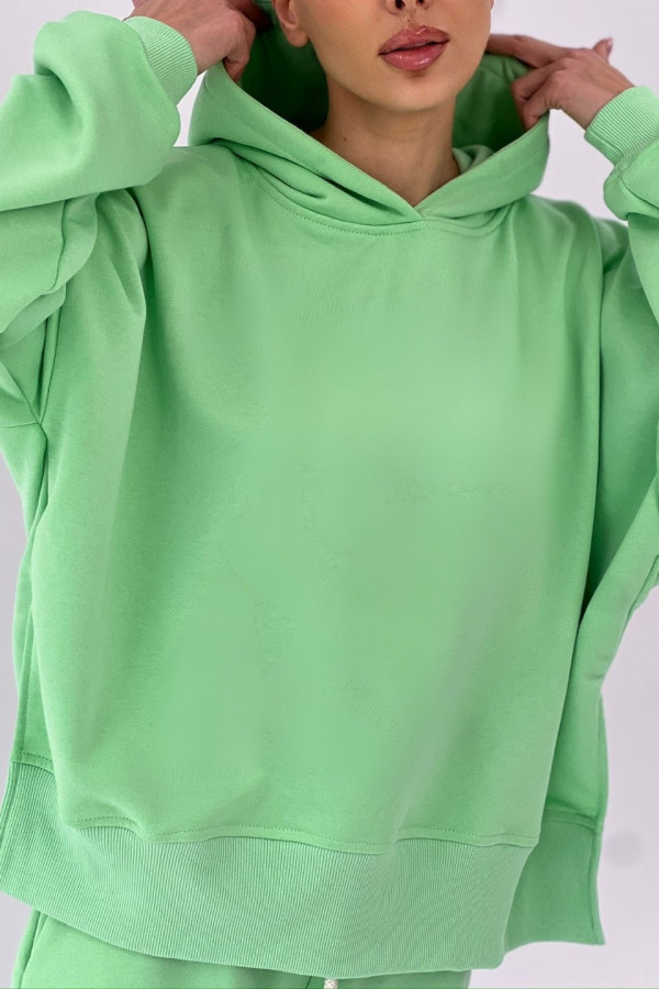Bluza damska kaptur - pistacja