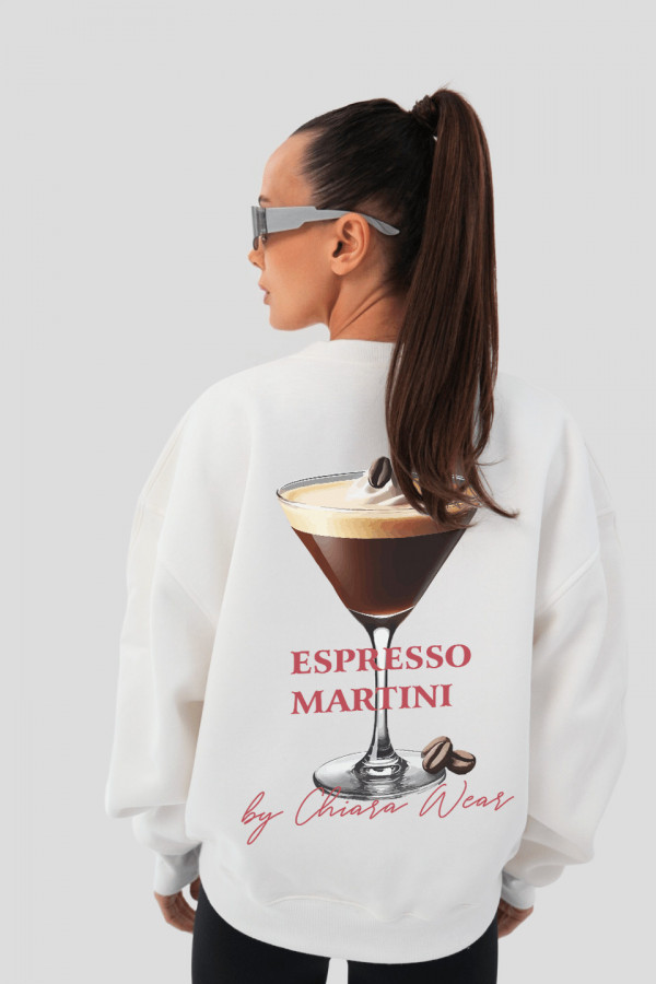 Bluza damska oversize ESPRESSO MARTINI - biały 2