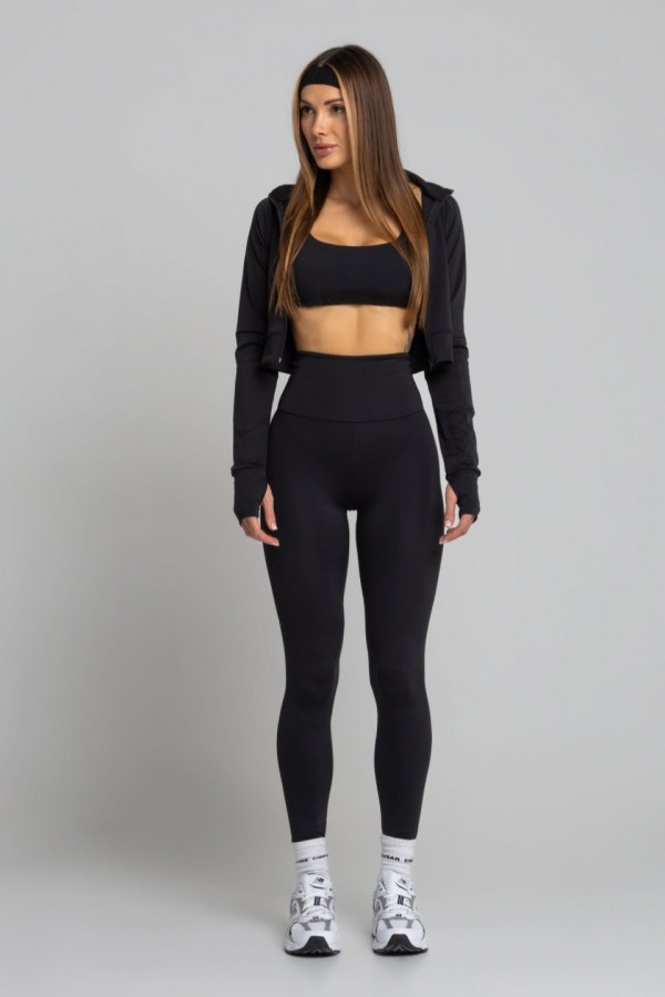 2GATUNEK Legginsy HIGH wysoki stan - czarny 2