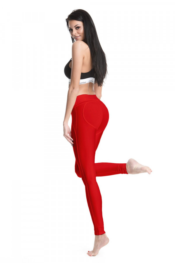 Legginsy PUSH UP - czerwony 1