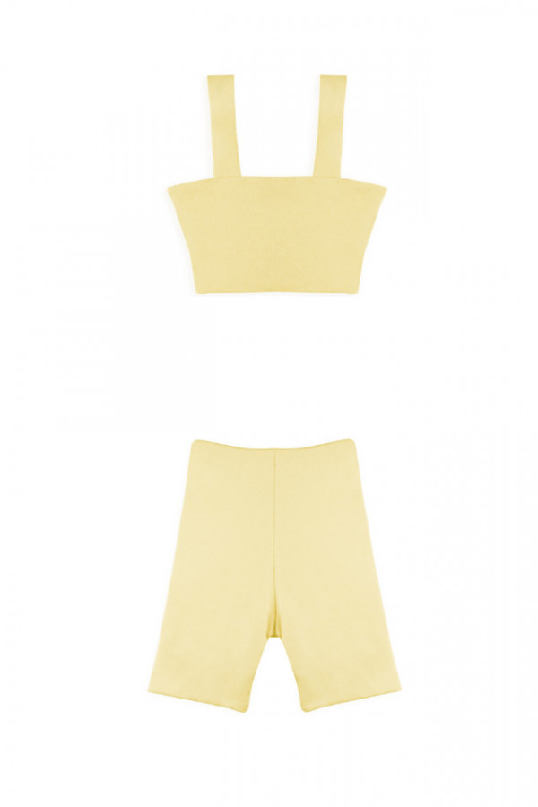 Komplet top + spodenki SUMMER - bananowy 6