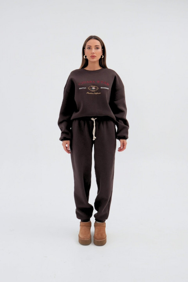 Bluza oversize CHOCOLATE CALIFORNIA - brązowa 6
